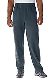 Kingsize Men's Big & Tall Explorer Fleece Open-Bottom Sweatpants