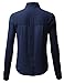 H2H Womens Casual Chiffon Blouse Short Rolled Up Sleeve Top Shirts With Chest Two Pocket