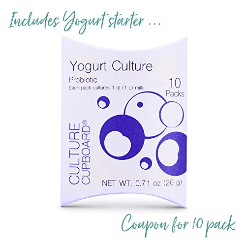 Complete Yogurt and Butter Making Kit: Probiotic Yogurt Starter - Best Yogurt Maker - Wooden Butter Paddles - 82 pg. DIY Recipe Book for Butter and Yogurt Your Way - Thumbnail 3