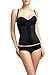 Squeem Seductive Open Bust Shapewear Vest: Enhances curves, adjustable compression, back smoothing, adjustable straps, steel boning - Black/XS