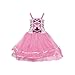 VOWOV Girls Dress Up Princess Fairy Costume Set Halloween with Dress, Wings, Wand and Headband for Children Ages 3-10