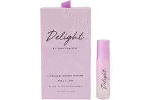 RawChemistry Delight Pheromone Infused Roll On Travel Size Perfume Oils for Women I White Musk Vanilla Perfume for Women