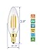 Hizashi 8 Pack 650 Lumen 5000K 6W Fully Dimmable LED Candle Light Bulbs, 90+ CRI 60W Equivalent E12 Deep Dimming B11 LED Filament Candelabra Bulbs Retro Shape, Title 20, UL Listed