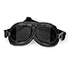 Astra Depot WWII RAF Vintage Pilot Style Black Frame Motorcycle Café Racer Cruiser Touring Goggles