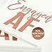 Andaz Press Gold Foil Engaged Napkins - Floral Wreath, 6.5-inch, 50-Pack for Bridal Showers, Weddings & Parties