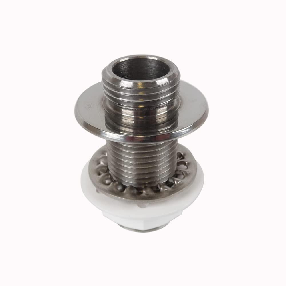 Through Bath Shower Hose Connector - Replaces Through Bath Shower Hose Bezel to Prevent Leaks and Water Damage - Stainless Steel - UK Made.