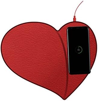 Fast Wireless Charger, Universal Qi Wireless Charger Pad(quick charging)for Iphone 8 &amp; Plus, Iphone X , Samsung Galaxy Note 5/8,Nexus 5/6/7 And All Qi-Enabled Devices (Red)