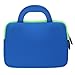 Evecase for Kids Tablet Sleeve Case, Slim Neoprene Briefcase w/ Handle & Accessory Pocket/ Ultra Portable Travel Carrying Pouch Cover - Blue