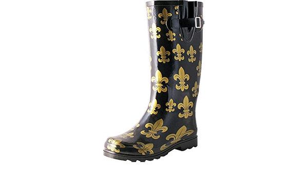 fleur de lis rain boots