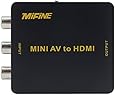 Mifine AV to HDMI HD Video Audio Converter 720p 1080p Mini 3RCA Composite CVBS to HDMI Switcher Portable AV2HDMI Adapter for TV/PC/PS2/PS3/PSX/Blue-Ray DVD