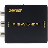 Mifine AV to HDMI HD Video Audio Converter 720p 1080p Mini 3RCA Composite CVBS to HDMI Switcher Portable AV2HDMI Adapter for TV/PC/PS2/PS3/PSX/Blue-Ray DVD