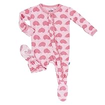 KicKee Pants Little Girls Ruffle Footie, Lotus Porcupine, Newborn