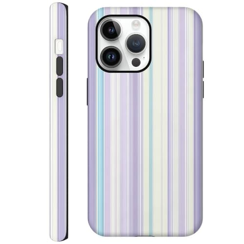 Aleviker Purple Blue Vertical Striped Case for iPhone 16 Pro at Amazon