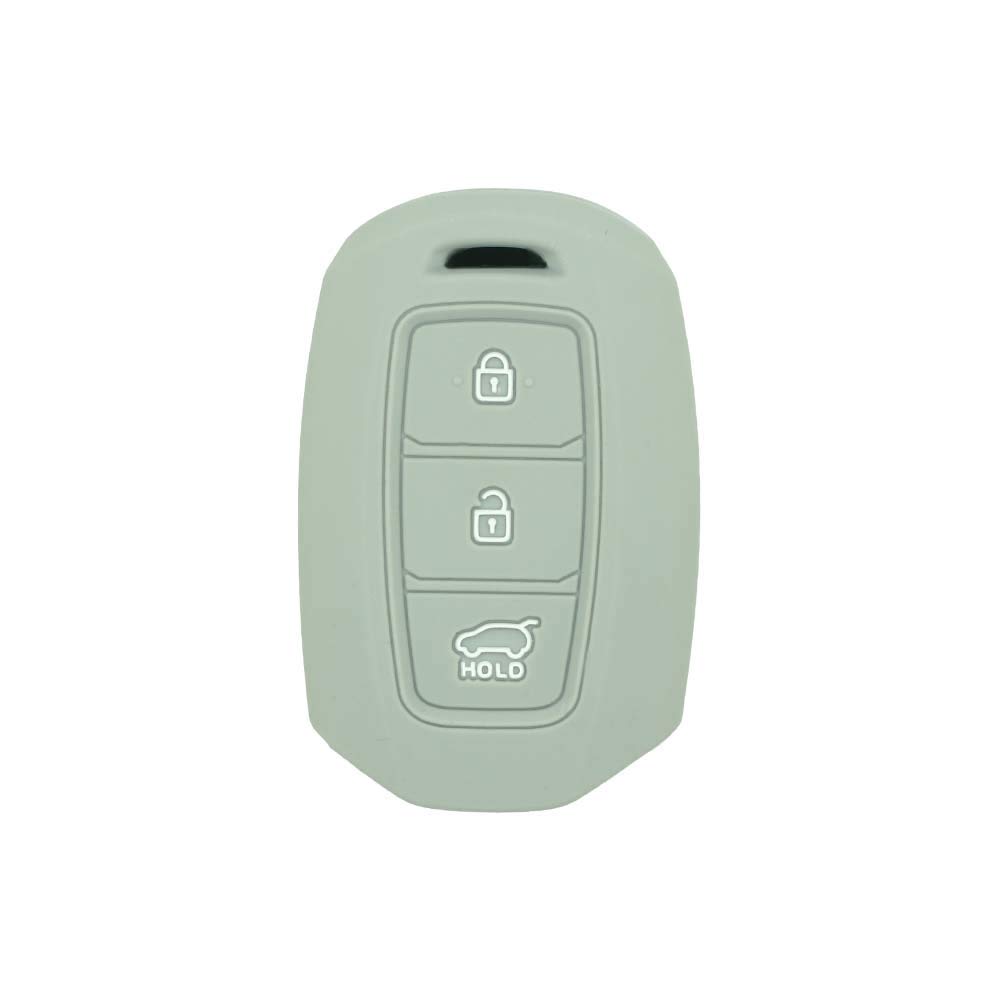 BROVACS Silicone Cover Protector Case Holder Skin Jacket Compatible with HYUNDAI 3 Button Remote Key Fob CV2157 Grey