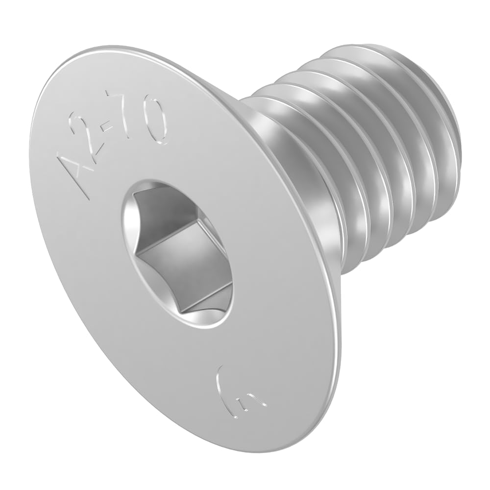 SECCARO countersunk screw M8 x 14 mm, stainless steel V2A VA A2, DIN 7991 / ISO 10642, hexagon socket, 20 pieces