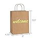 BagDream Brown Gift Bags with Handles 25Pcs 8x4.25x10.5 Welcome Paper Gift Bags for Shopping, Wedding Birthday Party Favor, Retail, Merchandise, Business, Recycled Medium Paper Sacks