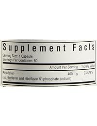 Riboflavina | 400 mg, Vitamina B2 | 60 Cápsulas vegetarianas | Seeking Salud