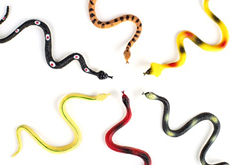 Hands On Learning Realistic Viper Snake Animal Figures, 1-Dozen, 6-Inch