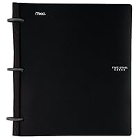 Five Star Flex Hybrid NoteBinder, 1 Inch Binder, Notebook and Binder All-in-One, Black (72009)