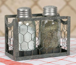 Chicken Wire Salt and Pepper Holder