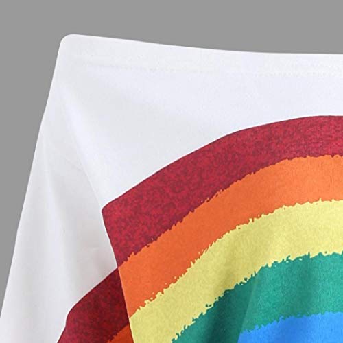 image for GOVOW Casual Long Sleeve Shirts Women Clearance Sale Loose Rainbow Pri