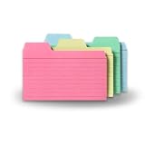 Find-It Tabbed Index Cards, 3 x 5 Inches, Assorted Colors, 48-Pack (FT07216)