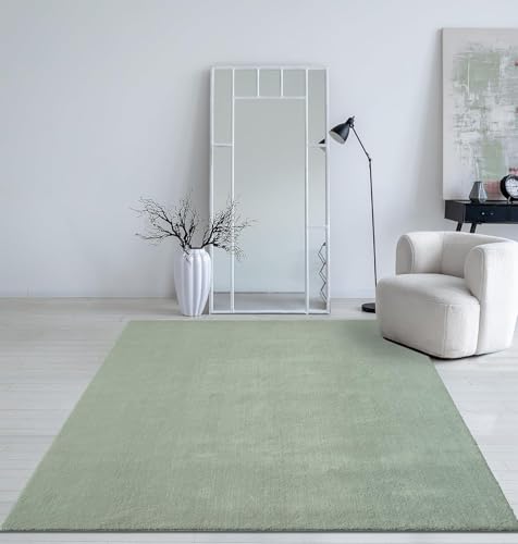 Mia´s Teppiche Taos – kuscheliger Kurzflor Teppich in Felloptik, super Soft & waschbar bis 30°C, mit Anti-Rutsch-Unterseite, Wohnzimmer & Schlafzimmer