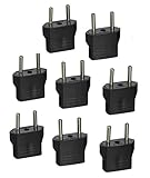 Tmvel USA American to Asia or European Electrical International Power Wall Outlet Travel Plug Adapter Socket - 8 PCS USA to Europe