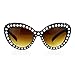 SA106 Iced Out Engraving Bling Womens Thick Plastic Cat Eye Sunglasses
