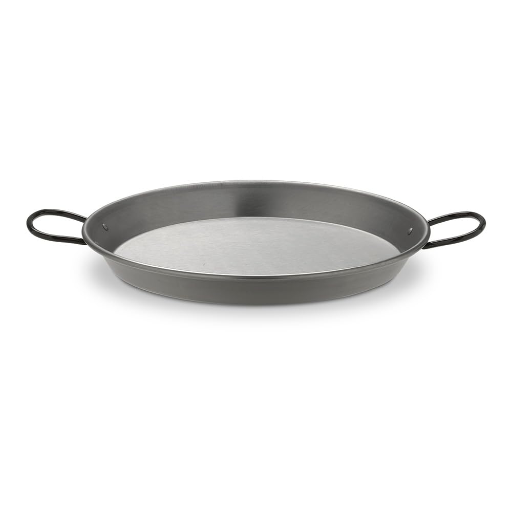 Vaello La Valenciana Polished Steel Induction Paella Pan, 34 Cm
