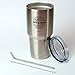 Premium Quality Tumbler By Letcoff - 18/8 Stainless Steel - Sliding Lids- 30 Oz Enjoy Your Hot Coffee, Tea & Beverages with Thermos Cup On The Go!