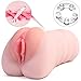 Male Masturbators with Realistic 3D Vagina Close-Ended Stroker Built-in Cock Ring Easy to Clean Vivid Labia Texture Ergonomic design Adult Sex Toys Pocket Pussy for Man