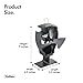 VonHaus 3-Blade Oscillating Rotating Heat Powered Wood Stove Fan - Wood Burning Eco Fan For More Even and Full Heat Distribution – Black