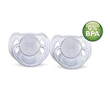 Philips Avent Translucent Toddler Pacifiers 6-18 Months - 2 Pack, Clear