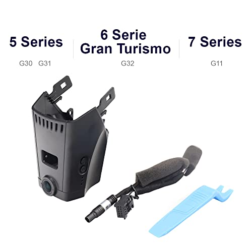 Fitcamx Dash Cam Compatible with BMW 5 7 Series 530i 540i 530e 740i 745e 750i M550i M760i Xdrive G30 G31 G11 6 Series Gran Turismo (G32), 4K WiFi Car Camera, Night Vision, UHD Night Vision, G-Sensor, 64GB Card