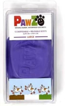 Pawz Purple Water-Proof Dog Boot, Large, Up to 4-Inch