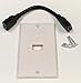 iMBAPrice - HDMI Pigtail Wall Plate Built-in Flexible Hi-Speed HDMI Cable with Ethernet Single Port (1 Port) White