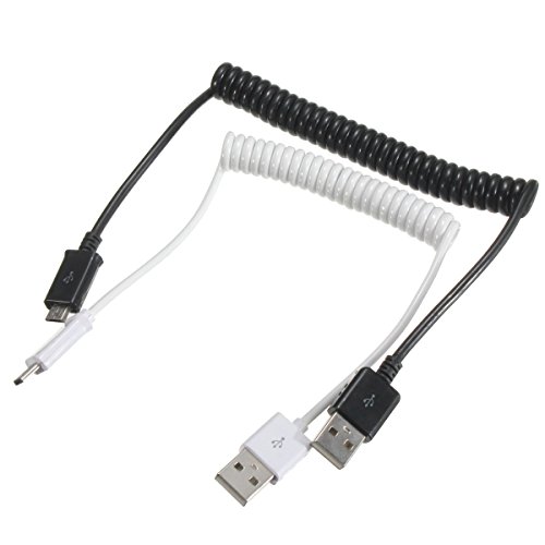 image for UTP New Micro USB 2.0 Male Charging Spring Retractable Coiled Data Cab