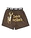 Lazy One Men’s Trophy Husband Deer Comical PJ Boxers Funny Phrases and Patterns Brown M