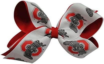 Ohio State Buckeyes NCAA Two Tone Hair Bow with Barrette