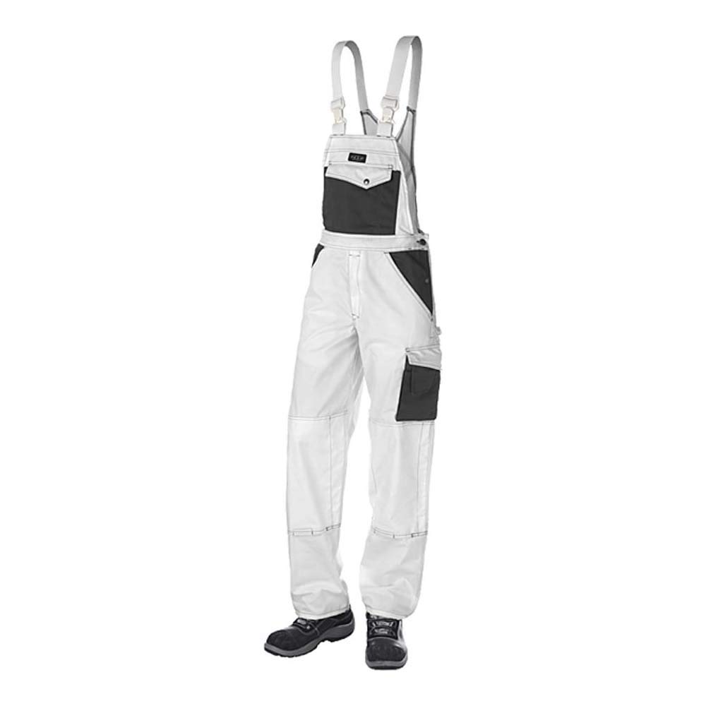 J.A.K. 920715096 Series 9207 65% Polyester/35% Cotton Dungarees, White/Grey, 54 R (38/32) Size