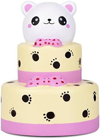 Easter Basket Stuffers Squishies Slow Rising Jumbo Kawaii Cute Bear Head Cake Panda Creamy Scent Squishy Sensory Fidget Toys Squeeze Toys