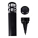 Solar Garden Lights Outdoor 6-Pack Voona LED Solar Powered Landscape Bollard Path Lighting for Patio Pathway Backyard Lawn Driveway(Black)