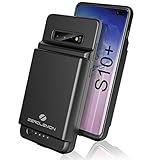 ZeroLemon Galaxy S10 Plus Battery Case, 10000mAh Extended Rechargeable Battery with Soft TPU Protective Portable Case for Galaxy S10 - Black