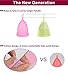Skinco Menstrual Cup Soft Silicone Set - Best Feminine Reusable Period Moon Cups (set of 2) (L)