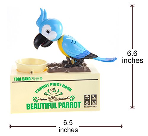 PowerTRC Parrot Coin Bank Blue