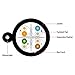 Vertical Cable Cat6, UTP, UV Jacket, Outdoor, CMX, Messenger, 1000ft, Black, Bulk Ethernet Cable, Wooden Spool