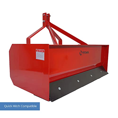 Titan Attachments Box Blade Tractor Attachment 4' Quick Hitch 3 Point