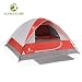 ALPHA CAMP 4 Person Camping Tent - 7' x 9' Red