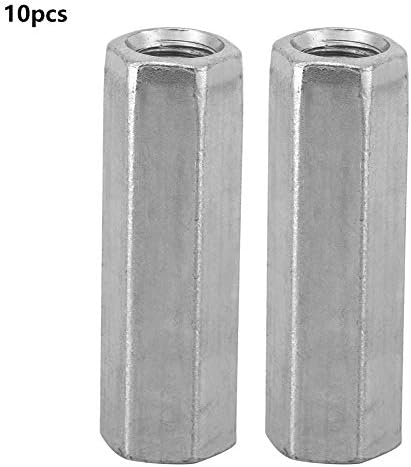 10Pcs M8 Screw Zinc Long Hex Nut Screw Wire Connecting Rod Connecting Cap Thread Fastener(M8*40)